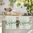 thumbnail image 4 of Eucalyptus Leaves Kitchen Towels Set of 1, Green Plaid Farmhouse Watercolor Absorbent Dish Towels for Kitchen, Microfiber Hand Towel, Quick Drying Tea Towel for Cleaning Decorative Dishcloths, 4 of 7