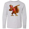 thumbnail image 3 of Inktastic Dabbing Turkey Thanksgiving Long Sleeve Youth T-Shirt, 3 of 5
