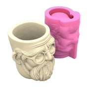 Flower Pots Silicone Molds Succulents Planter Castings Molds Elderly Concrete Planter Vases Molds Clay Mould Resins Molds