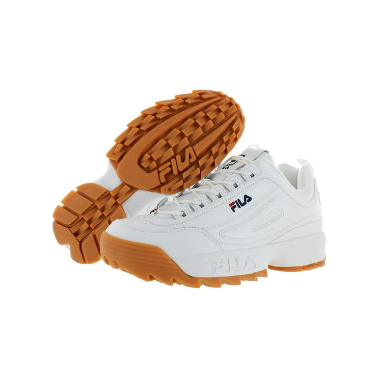 Fila Men's Disruptor Ii Premium White / Navy Gum Ankle-High Patent