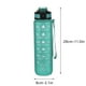 thumbnail image 3 of Botella de agua motivacional con marcas de tiempo Botella para beber de fitness con diseño a prueba de fugas de 1 litro con pajita, bebida deportiva portátil (verde), 3 of 5