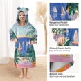 thumbnail image 3 of FORMRS Wearable Blanket Hoodie with Sleeves for Kids Cozy Flannel Sweatshirt, Boat Seaside, 3 of 7