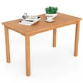 thumbnail image 1 of Costway Table à Manger Rectangulaire de Patio en Bois de Teck d'Indonésie Plateau à Lattes Spacieux Extérieur jusqu'à 6, 1 of 10