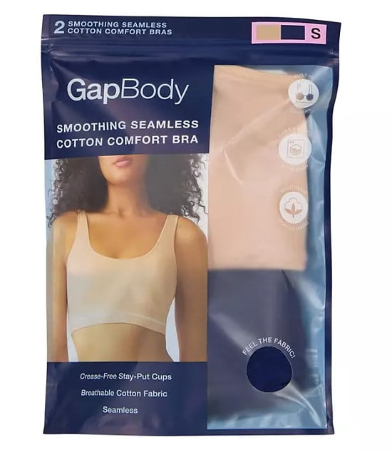 GapBody Women's 2-Pack Seamless Cotton Comfort Bra Large