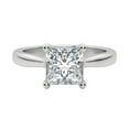 thumbnail image 5 of 1 ct Princess cut Lab Grown Diamond  Engagement Ring 14k White Gold All Size, 5 of 5