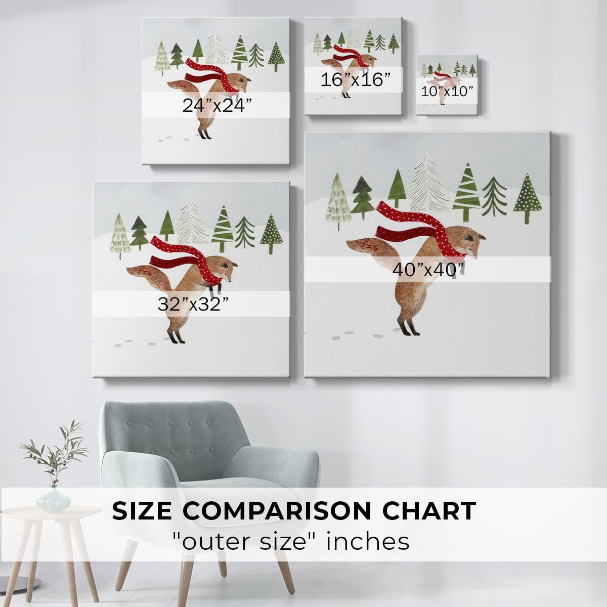 Woodland Christmas III- Gallery Wrapped Canvas