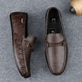 thumbnail image 6 of Men's Casual Loafers Slip On Leather Shoes Comfortable Lightweight Driving Shoes Male Moccasins Classic Penny Loafer Flats Boat Shoes Outdoor Walking Shoes, 6 of 12
