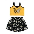 thumbnail image 2 of Kmbangi Ensemble Mode 2 Pcs pour Filles Enfants Imprimé Papillon Hauts+shorts, 2 of 9