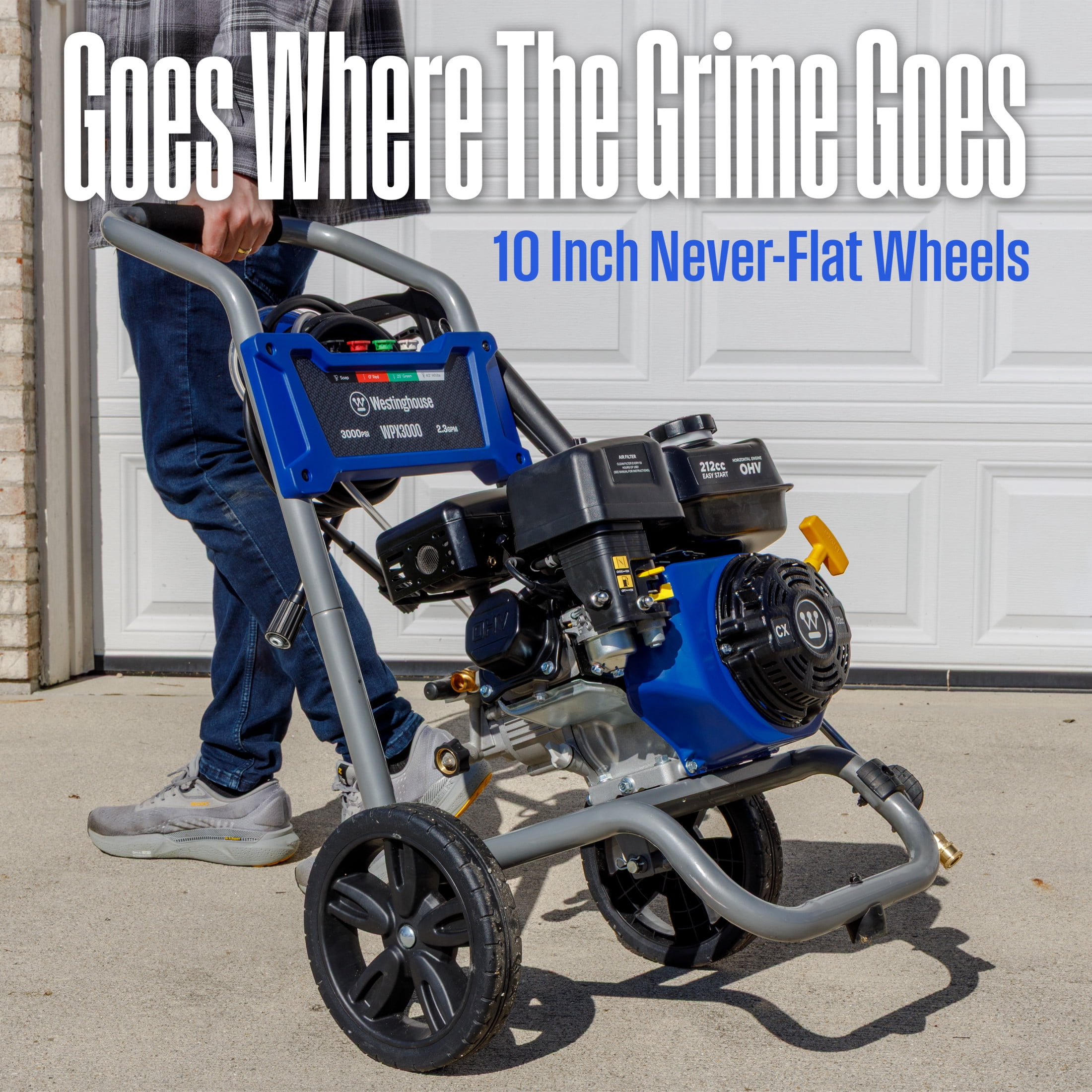 Westinghouse 3000 PSI, 2.3 GPM Gas Pressure Washer with 4 Quick Connect Tips