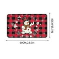 thumbnail image 3 of JingChun Christmas Kitchen Floor Mats 1Pc - Buffalo Plaid Snowflakes and Snowman, Non-Slip Kitchen Rugs for Holiday Parties and Home Kitchen Christmas Decorations, 3 of 6