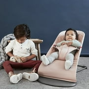 BabyBjorn Bouncer Bliss ، إطار رمادي داكن ، قميص ثلاثي الأبعاد ، رمادي فاتح