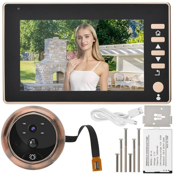 4.5" HD Screen Door Viewer Camera Recording Video Doorbell IR Night