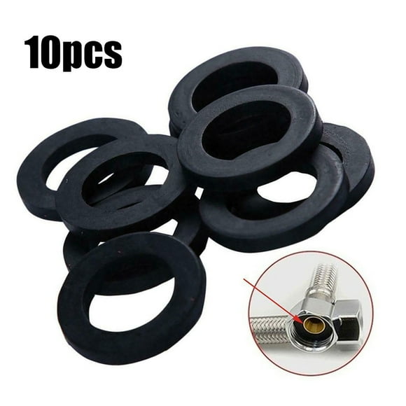 WinWay 10Pcs/Set Rubber Ring Flat Gaskets Sealing Ring Flexible Pipe Bathroom Shower Hose Washers Rubber Seals for Shower Head Hose