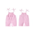 thumbnail image 2 of Miaouyo Toddler Baby Girls Striped Jumpsuits Summer Fashionable Cute Crew Neck Sleeveless Pants Overalls, 2 of 9