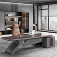 thumbnail image 3 of Modern Monitor Office Desk Study Workbench Desktops Work Corner Office Desk Drafting Escritorios De Oficina Office Furniture My Lux Decor Round, 3 of 14