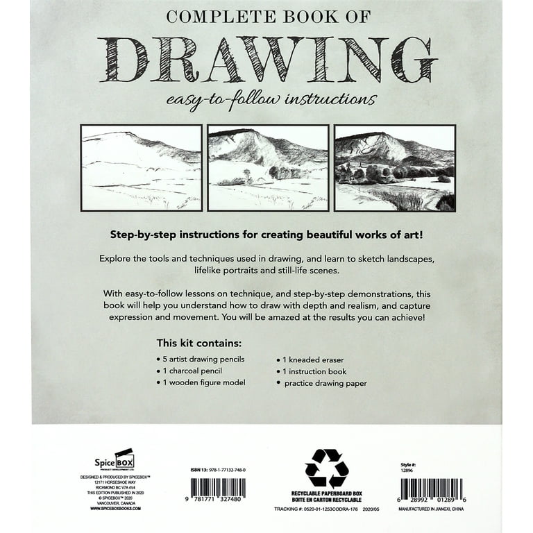  SpiceBox Adult Drawing Sketching Kit, Learn to Draw