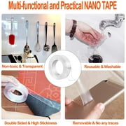 Everbt Nano Tape Double Sided Adhesive Washable and Reusable Picture Hanging Strips, 9.85 ft
