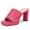Hot Pink, variant on YDN Women Elegant Square Open Toe Platform Mules Chunky Block High Heeled Slip On Sandals Summer Casual Shoes Size 7 Blue