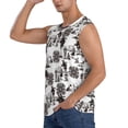 thumbnail image 3 of Lsque Beach Print Men's Cotton Blend Sleeveless Muscle Shirts (S-3XL)- Moisture Wicking, Odor Protection, UPF 30+,X-Large, 3 of 8
