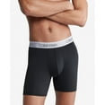 thumbnail image 2 of Calvin Klein Men's Micro Stretch 3-Pack Boxer Brief, Black Bodies W/Asphalt Grey, Mudstone, Acid Orange, XL, 2 of 6