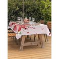 thumbnail image 2 of Outdoor Tablecloth with Umbrella Hole and Zipper, Valentine's Day Rectangle Table Cloth 60x102 Inch Waterproof Tablecloth, Eucalyptus Leaves Coffee Gifts Romantic Picnic Table Cover for Patio Camping, 2 of 7