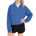 thumbnail image 3 of Dnhxils Girls Lightweight Pullover Zip Up Sweatshirt with Pockets for Kids Tween Girls Trendy Fall Clothes, 3 of 8