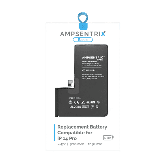 Replacement Replacement Battery Compatible For iPhone 14 Pro (AmpSentrix) (Basic)