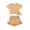 Brown, variant on Vedolay Girls Shorts Sets 2 Piece Summer Girls T-shirt+short-sleeved two-piece sportswear summer short-sleeved clothing suit,Beige 12-18 Months