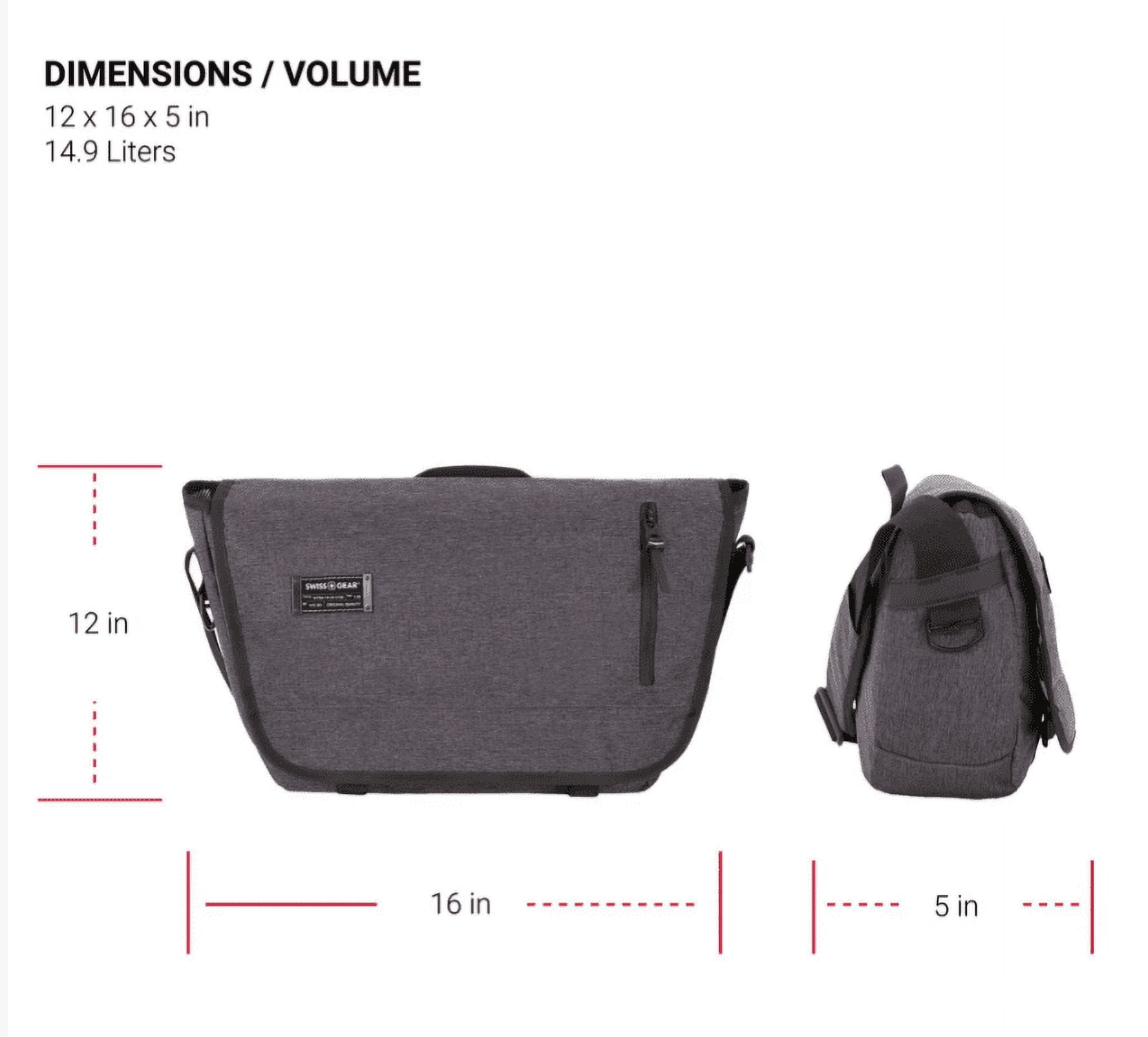 SWISSGEAR Multi Functional 13 inch Laptop Messenger Bag Travel Work School Men s and Women s Heather Gray Walmart