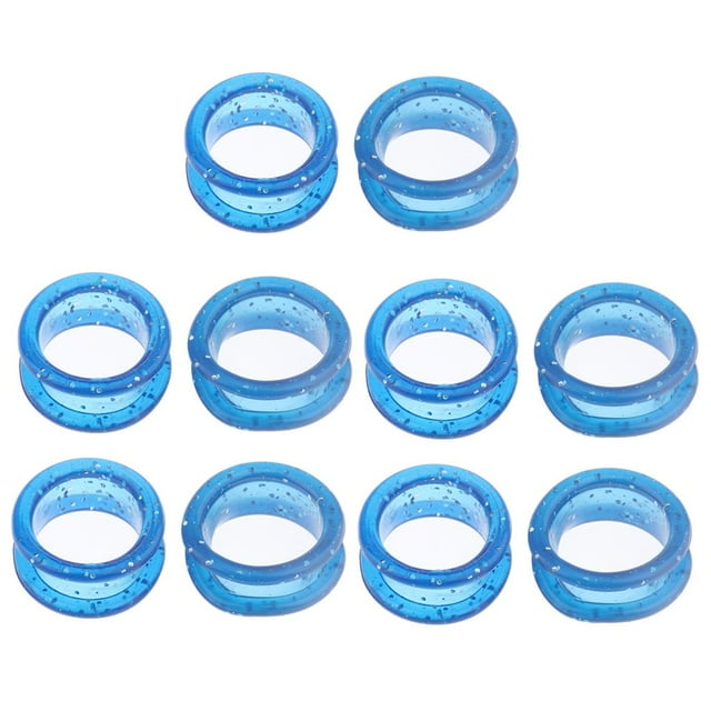Tijera de Peluquero Sunnimix Silicona Agarre de Pet Grooming Shear Azul Inserciones de anillos de dedo