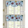 thumbnail image 4 of Retro Abstract Hockey Sneakers Window Valance Curtain Kitchen Cafe Short Curtains Living Room Tie-Up Valance Curtain, 4 of 6