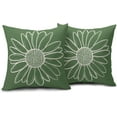 thumbnail image 2 of Green Daisy Flower Pillow Covers 16x16 Inch Set of 2 Spring Summer Floral Bloom Decorative Throw Pillows Seasonal Cotton Linen Pillow Cases Farmhouse Home Decor for Cushion Couch Sofa Outdoor, 2 of 6