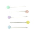 thumbnail image 3 of Xingzhi 100Pcs Plastic Flat Head Pins Straight Quilting Pins Mixed Color DIY Sewing Needles, Light Color Flower, 3 of 9