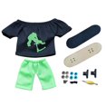 thumbnail image 1 of Mini patinetas de dedo, juguetes, patineta, ropa con punta de dedo, juego de madera, azul, verde, amarillo y negro, herramienta creativa para niños, 1 of 8