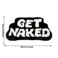 thumbnail image 3 of Faux Mat With Contrast Letter Patterns Non Slip Washable & Highly Absorbent For Bathroom Hallway & Bedroom, 3 of 6