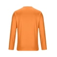 thumbnail image 6 of Avrnliq Mens Orange V-neck Long Sleeve T-Shirt, Soft Stretch Cotton Blend Basic Casual Tee, Versatile Layering Top for Daily Leisure Wear,Size 4XL, 6 of 8