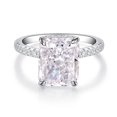 thumbnail image 1 of Women's S925 Sterling Silver Promise Rings, Colorful Simple High Carbon Diamond Rings, Engagement Rings For Mother's Day Valentine's Day Birthday Enga, 1 of 1