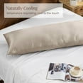 thumbnail image 4 of Bare Home Bamboo Body Pillowcase - Made from Rayon Fibers -  Soft, Cooling & Breathable - Sand, 4 of 8