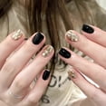 thumbnail image 4 of Wide Fit French Tip Press On Nails Set, Short Nude Square, Reusable Durable Manicure Kit, 4 of 4