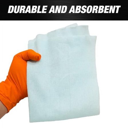 LAUCO Prep-Wipe Industrial Wipes Jumbo Roll, Heavy Duty Blue Cleaning Towels (500 Sheets/Roll, 1 Roll/Case, 10” x 15” each sheet) (41043)