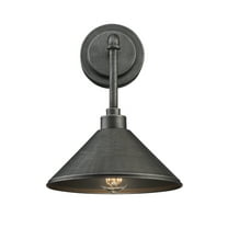 Dansk 1-Light Wall Sconce in Galvanized Metal