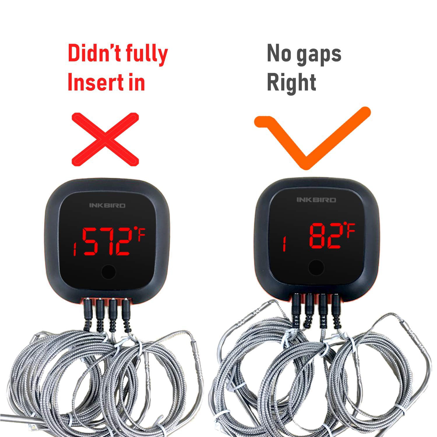 INKBIRD Rechargeable Wireless Bluetooth Grill Thermometer IBT-6XS