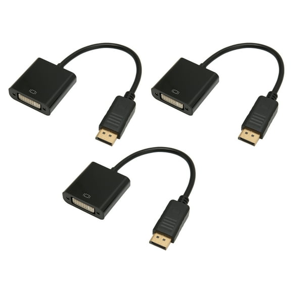 DisplayPort To DVI Adapter Cable, Stable Signal Transmission ABS 4K 1080P DisplayPort To DVI Adapter Black for Computers for Projector for Monitor
