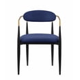 thumbnail image 3 of Newboti Furniture Modern Contemporary 2pcs Side Chairs Blue Fabric Upholstered Ultra Stylish Chairs Set 07788, 3 of 8