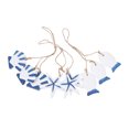 thumbnail image 4 of 3Pcs Mediterranean Style Hangings Wood Fish Hanging With Jute Rope Scallop Pendants, 4 of 8