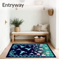 thumbnail image 3 of ODIKA 4'x6' Machine Washable Non-Slip Area Rug, Enchanted Aviary Meadow Wonderland High Traffic Rug, Pink, 477865, 3 of 5