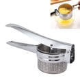 thumbnail image 1 of Food Squeezer Masher, Potato Ricer Even Meshes Stainless Steel Multi Functional  For Fruit, 1 of 8