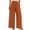 Orange, variant on Htigea Women Wide Leg Linen Pants, High Waisted Summer Casual Cotton Linen Palazzo Pants with Pockets Sale Army Green M