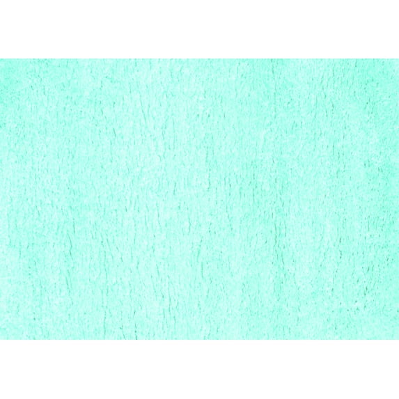 Ahgly Company Indoor Rectangle Solid Turquoise Blue Modern Area Rugs, 8' x 12'