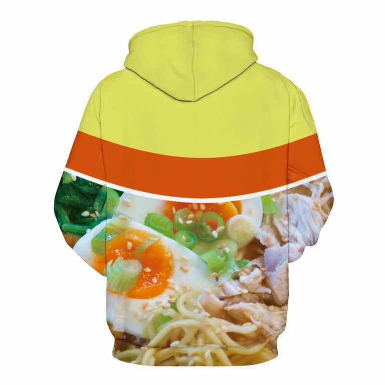 Chicken noodles trend snacks 3D printing pattern autumn hoodie